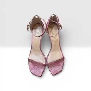 Stuart Weitzman Rose Glitter Heels